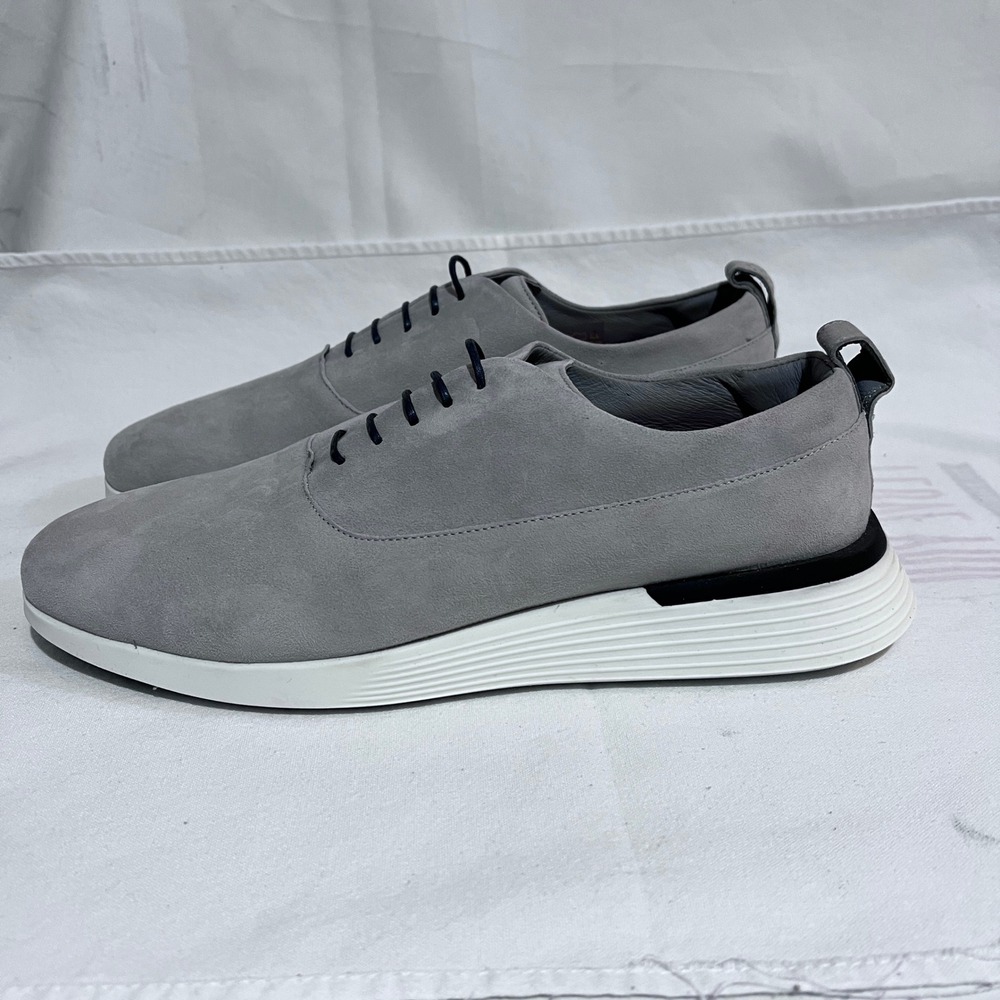 Wolf & Shepherd Swift Knit Derby Mens 9.5 Grey Suede Dress Sneaker Hybrid